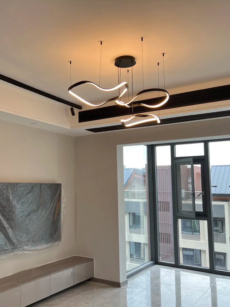 Minimalist Modern LED Chandelier for Living Room - Creative Nordic Hall Lamps