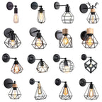 Vintage Wire Cage Wall Sconces Lights for Home Decor