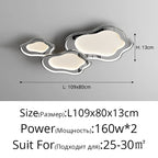 Modern White Round Ceiling Lighting with Remote Control Chandelier