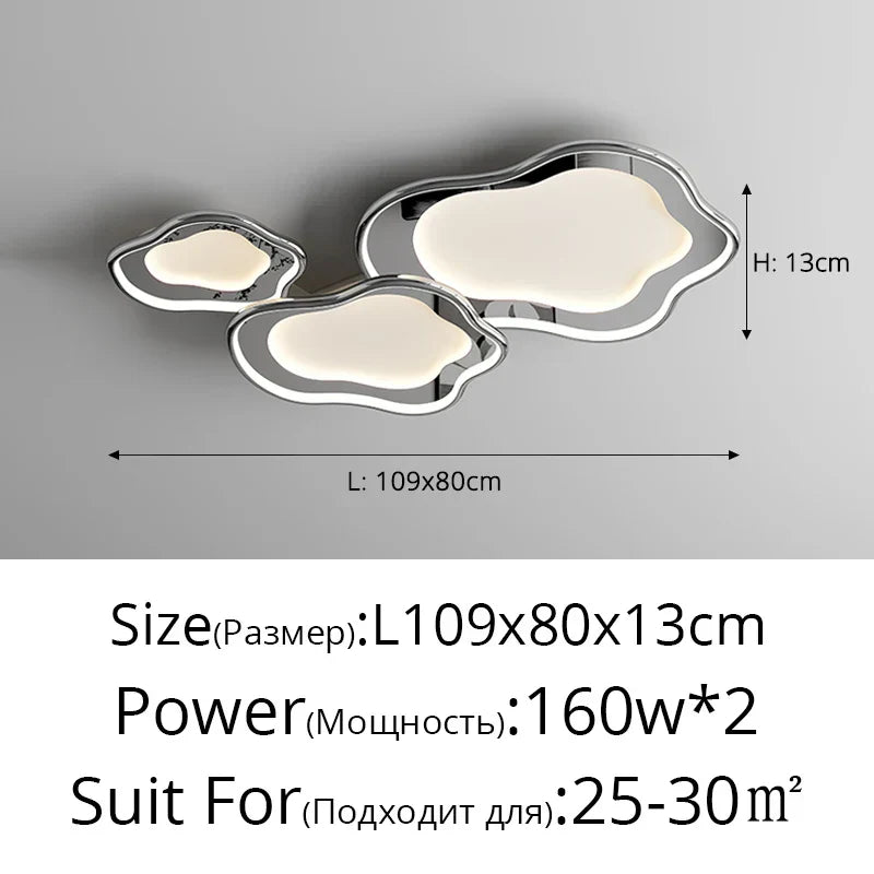 Modern White Round Ceiling Lighting with Remote Control Chandelier