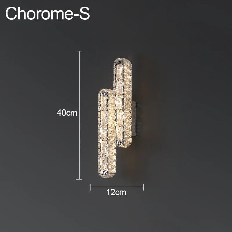 Oval Crystal Wall Lamp: Modern Minimalist Light Luxury for Living Room & Bedroom