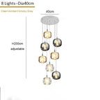 Crystal Staircase Chandelier: Modern Luxury Indoor Lighting Fixture