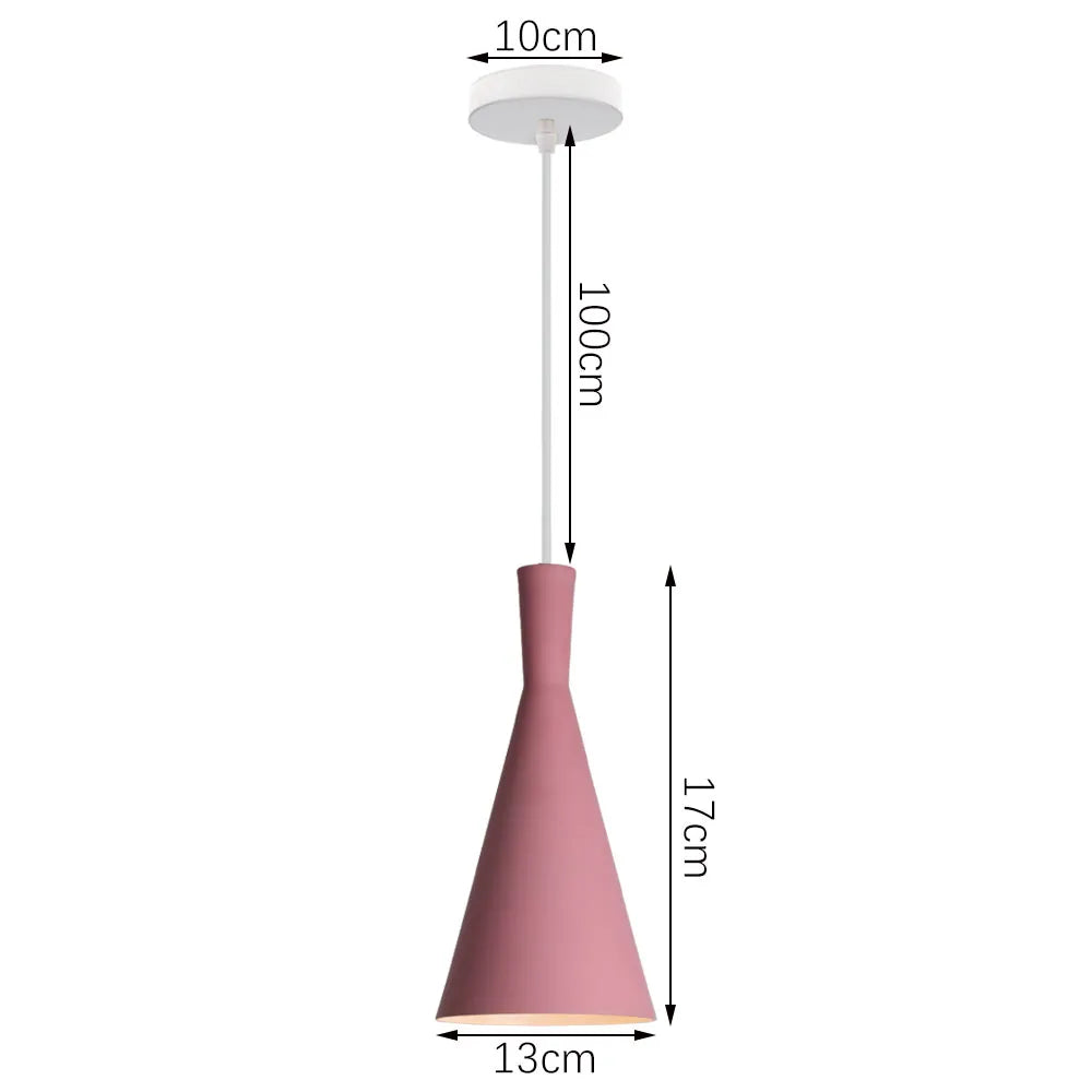 Nordic Pink Chandelier LED Pendant Light Modern Minimalist Ceiling Lamp