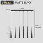 Black LED Ceiling Chandelier: Stylish Staircase Lighting for Home Decor & Living Room