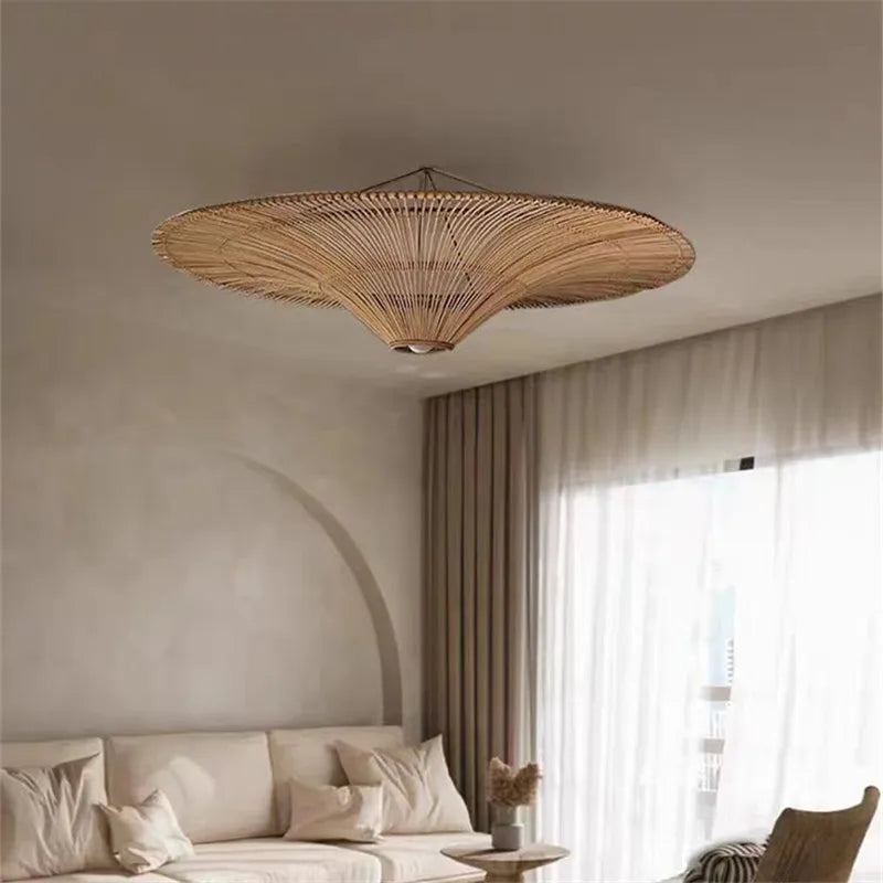 Handmade Rattan Pendant Light for Dining Room, Living Room, Bedroom, Hotel