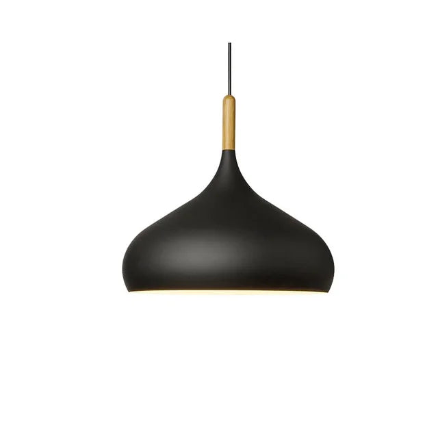 Wood Pendant Light: Modern Nordic Kitchen Ceiling Lamp for Dining Room & Coffee Bar