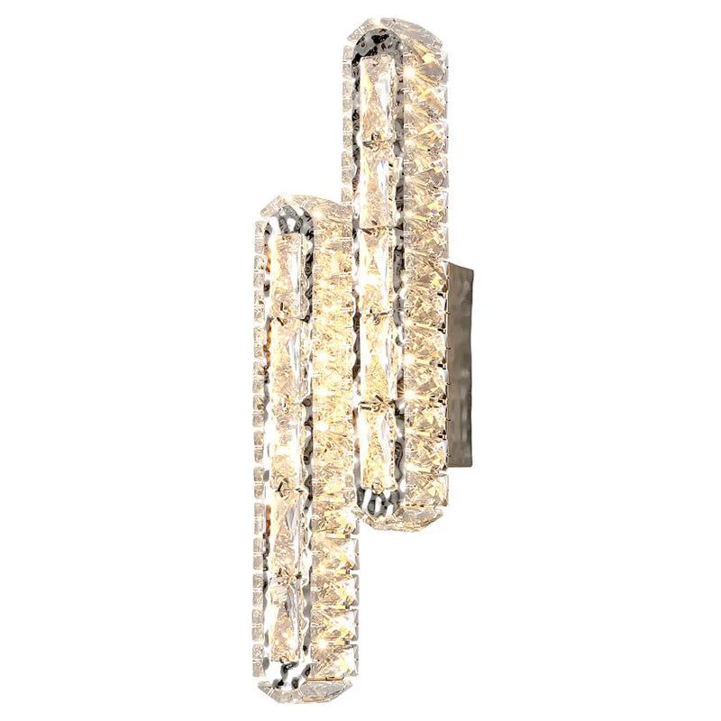 Oval Crystal Wall Lamp: Modern Minimalist Light Luxury for Living Room & Bedroom