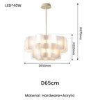 LED Chandelier: Luxe Fingerprint Design for Living Room, Bedroom, Hotel Lobby