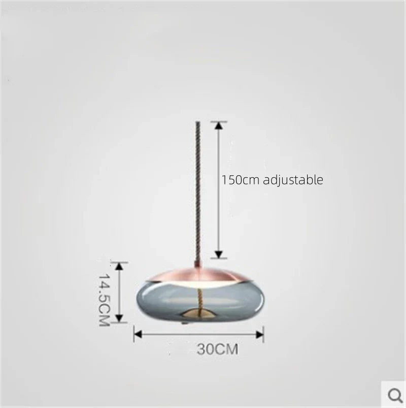 Glass LED Chandeliers for Living Room Bedroom Kitchen Pendant Lamp