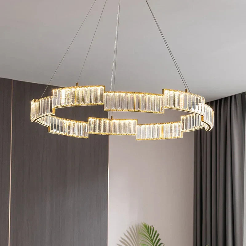 Crystal Pendant Light for Modern Luxury Living, Dining, or Kitchen Decor