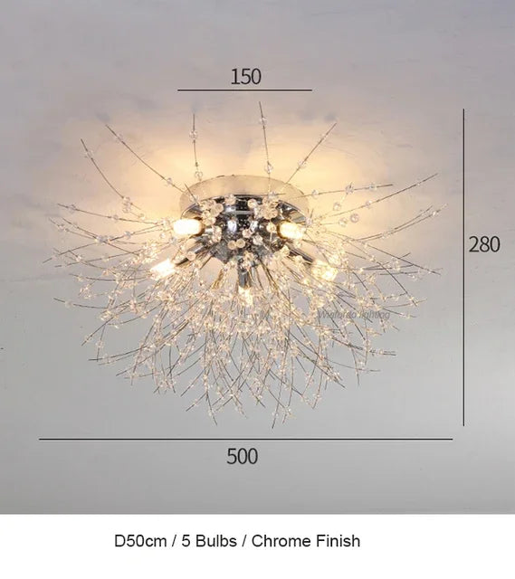 Dandelion Chandelier LED Pendant Lamp for Dining Room, Bedroom, Shops