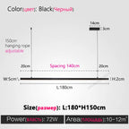 Modern Minimalist Nordic Chandelier Strip Creative Bar Table Lights