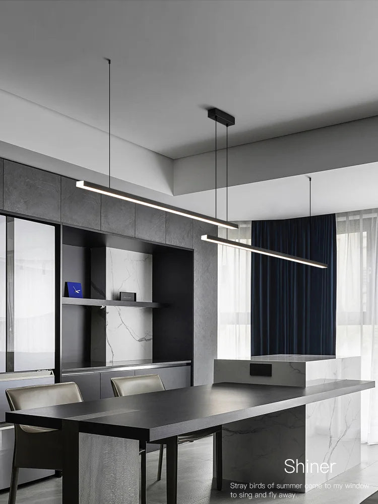 Nordic Minimalist Style Aluminum Chandelier for Dining Table, Bar, or Island