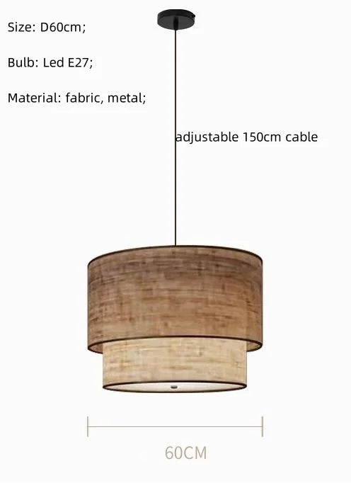 Wabi Sabi E27 LED Pendant Lights for Dining Room and Restaurant