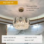 Crystal Chandelier: Luxury Modern Lighting for Living Room, Bedroom, Kitchen