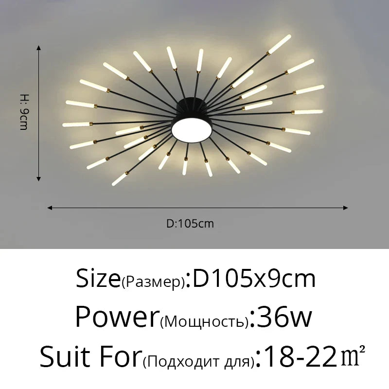 LED Chandelier Lights - Modern Indoor Lighting for Living Room, Kids Room, Bedroom