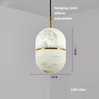 Alabaster Pendant Lights LED Designer Hanging Lamps For Living Room