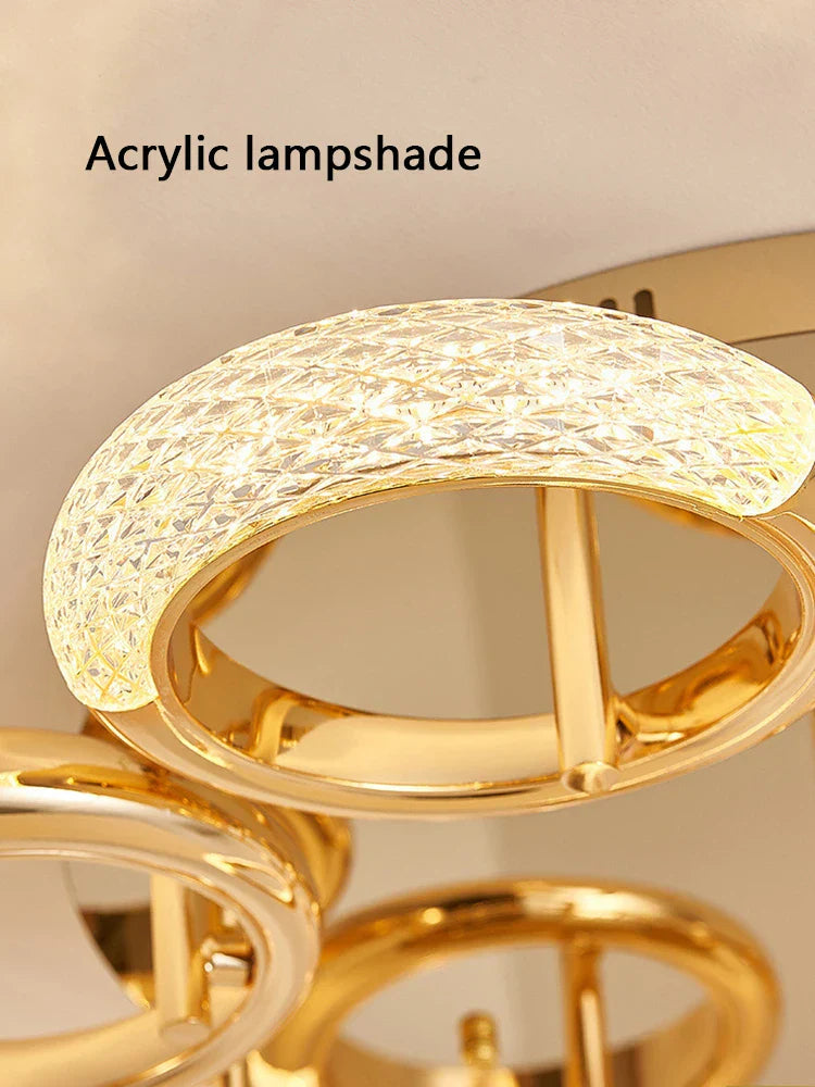 Circle Ring LED Ceiling Light - Modern Minimalist Luxury Acrylic Bedroom Lighting Fixtures