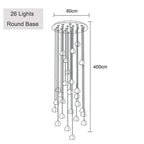 Crystal Ball Chandelier: Long Adjustable Staircase Pendant Light perfect for Home & Restaurant