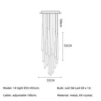 Retro Villa Led Crystal Pendant Chandelier for Elegant Home Decor