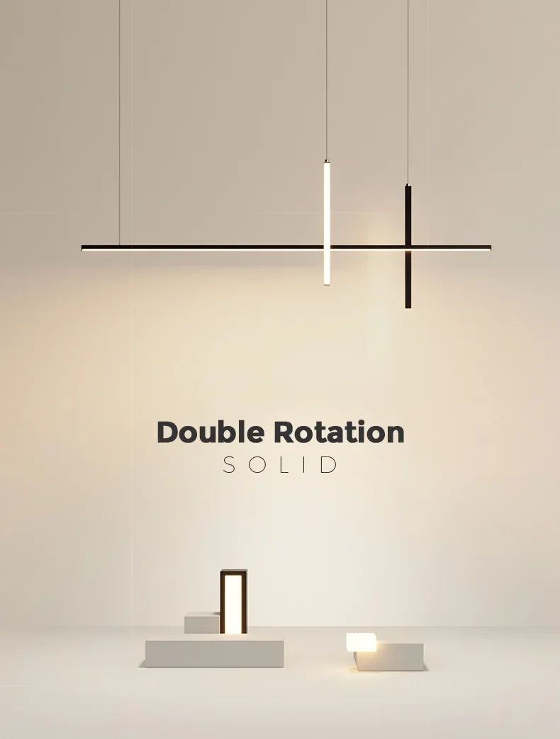 Dimmable LED Pendant Lights: Modern Minimalist Chandelier for Kitchen, Office, Dining Room
