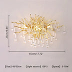 Crystal Tree Branch Chandelier: Luxury LED Pendant Light for Elegant Living Spaces