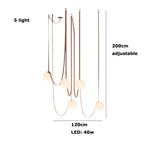 Glass Ball Pendant Lamp for Loft Living Dining Room, LED Lighting