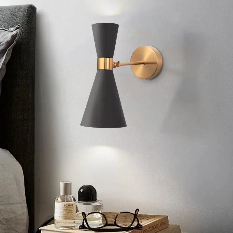 Minimalist Gold Black Bedside Wall Light for Nordic Home Living