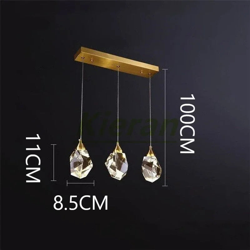 Nordic Crystal LED Pendant Light for Modern Living Room Decor