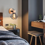 Nordic Solid Wood Pendant Lights 1/3 Heads Wall Lamp for Home Restaurant Hotel