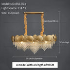 Elegant Crystal Chandelier for Villa Hotel Project Bedroom Restaurant Living Room