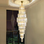 LED Rotating Staircase Chandelier for Luxurious Duplex Living & Villa Décor