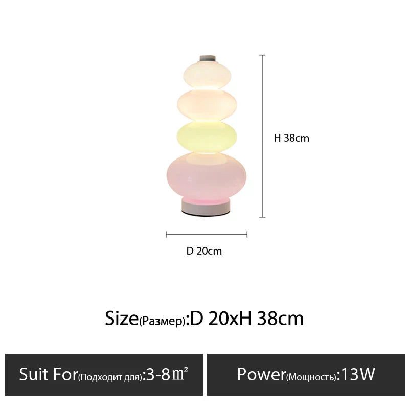Glowbule Bead Floor Light: Candy Glass Lamp for Bedroom, Living Room, Children's Room