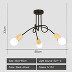 Sputnik Ceiling Chandelier: Modern Nordic Semi Flush Mount Lighting Fixture