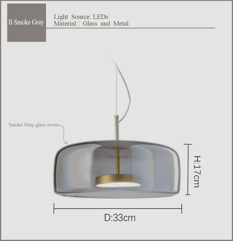 Nordic Glass Chandelier LED Bedroom Lamp - Contemporary Design for Interior Lighting