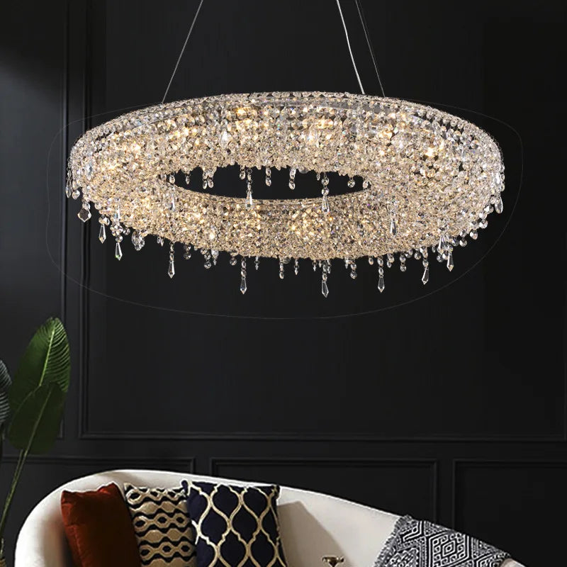 Bird Nest Crystal Pendant Chandelier | Modern Hall Hotel Living Dining Room Luster