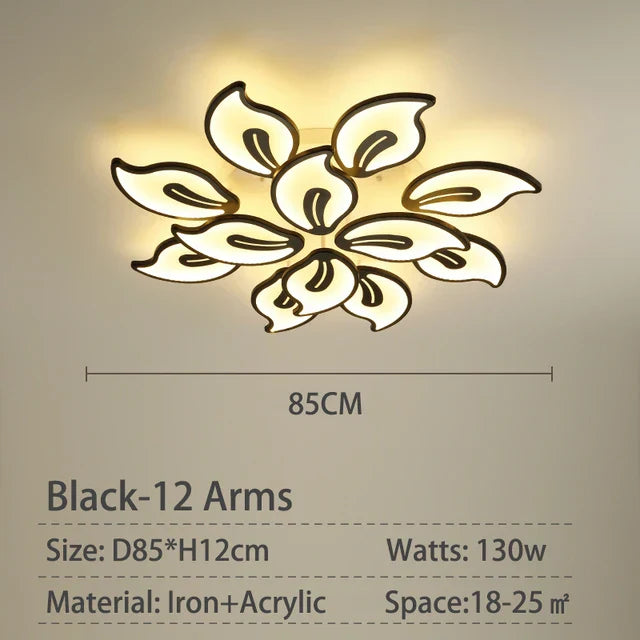 Modern LED Ceiling Light for Living Room, Bedroom, Study Room - Acrylic Chandelier Lamp Fixtures