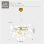 2024 Nordic Firefly LED Chandelier - Ideal for Living Room, Bedroom, Dining Room