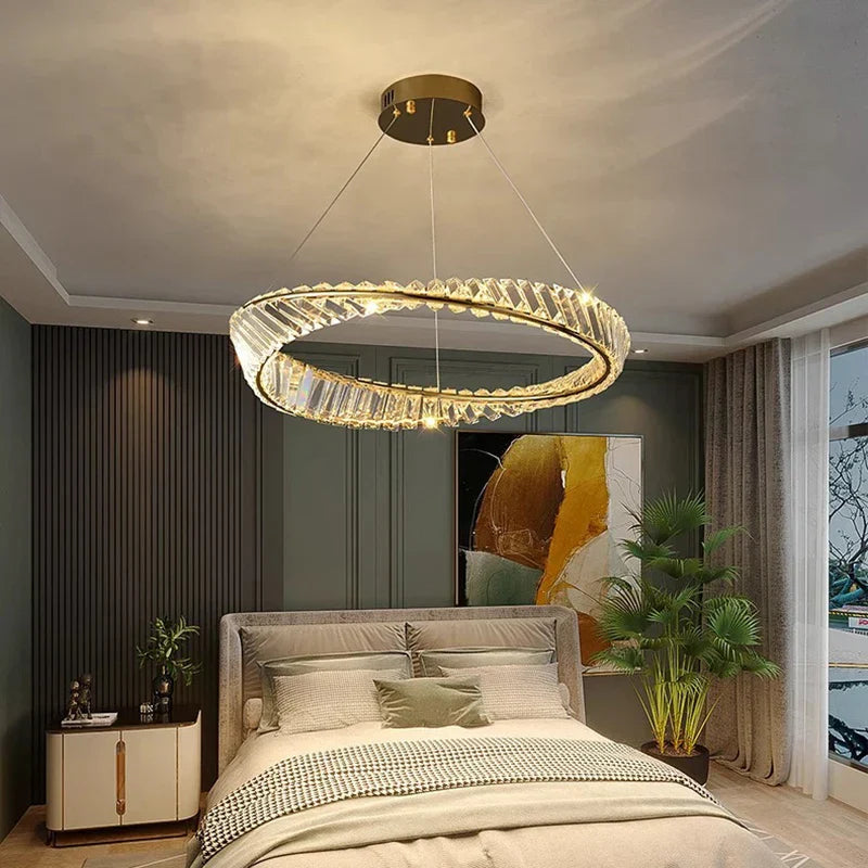 Crystal Chandelier: Luxury Pendant Lamp for Living Room and Bedroom