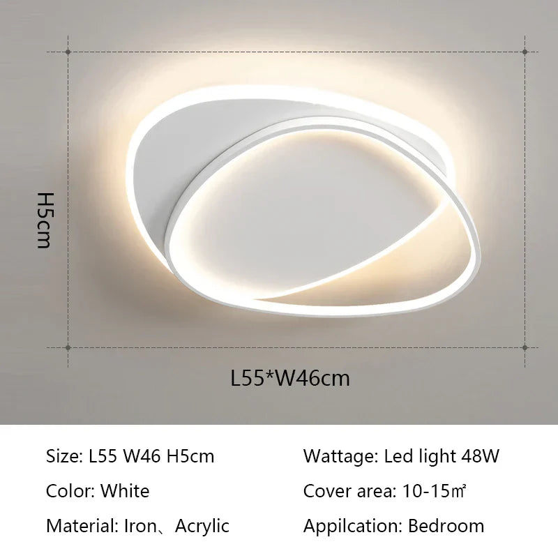 LED Ceiling Lights: Modern Round Lamps for Bedroom, Living Room, Study - Indoor Lighting Fixtures