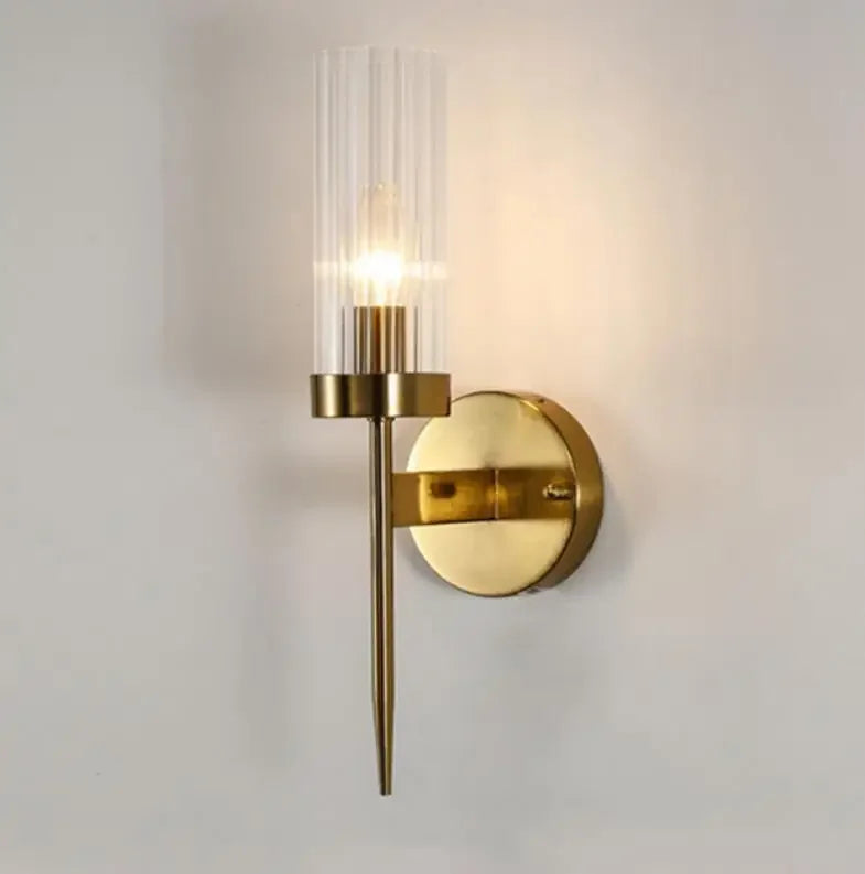 Modern LED Gold Wall Lights Bedroom Bedside Glass Lamps Fixture for Home Decor