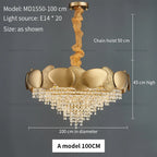 Elegant Crystal Chandelier for Villa Hotel Project Bedroom Restaurant Living Room
