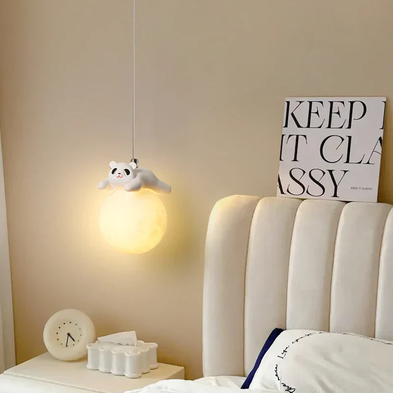 Bear Bedroom Wall Lamp: Modern Chandelier for Living Room, Study & Dining Room