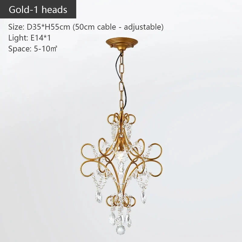 Iron Crystal Chandelier: Modern Luxury Industrial Style for Home Living/Dining Room
