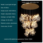 Modern Acrylic Leaf Dimmable LED Chandelier for Luxury Home Decor