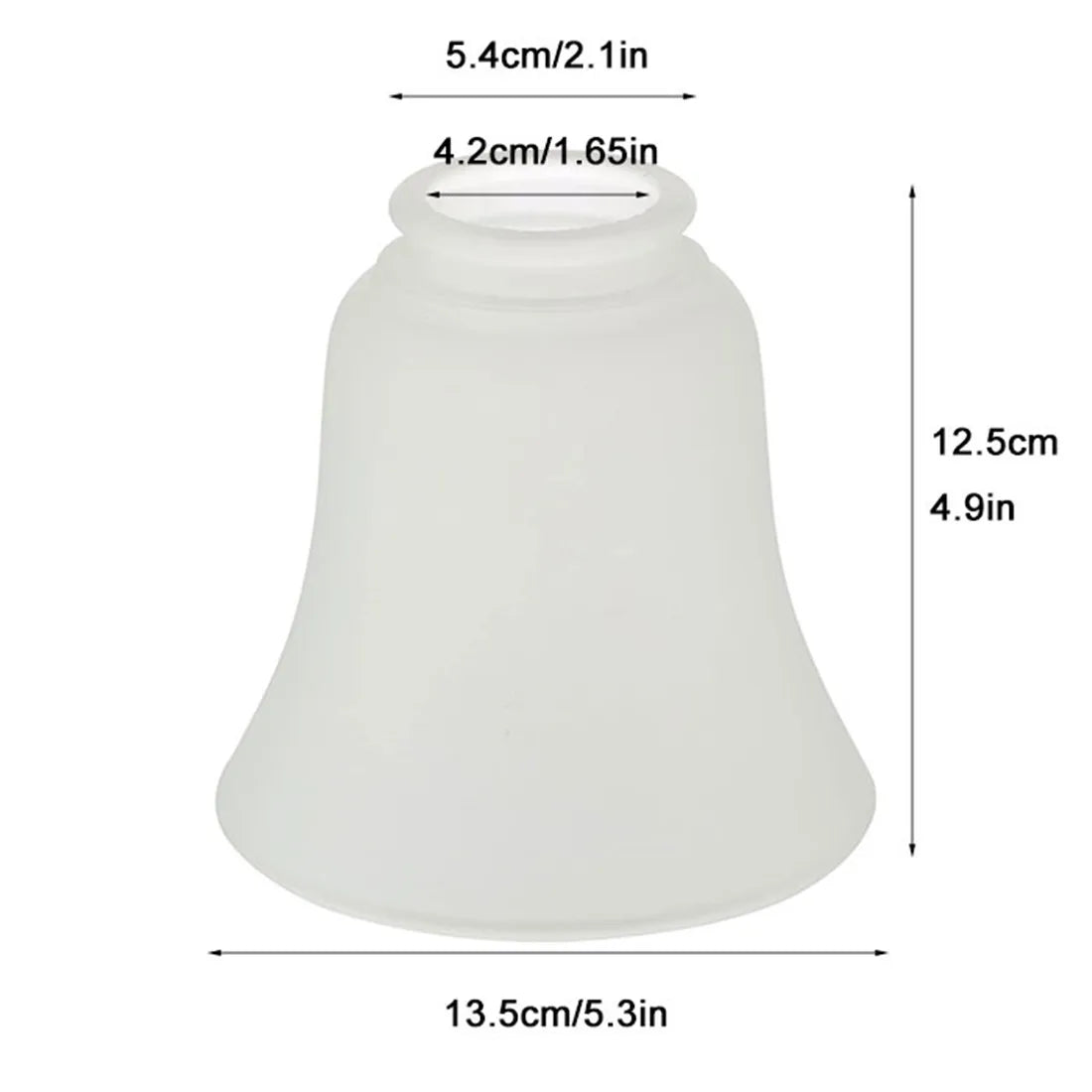 Frosted Glass Bell Shades - Ceiling Fan Chandelier Wall Sconces Replacements