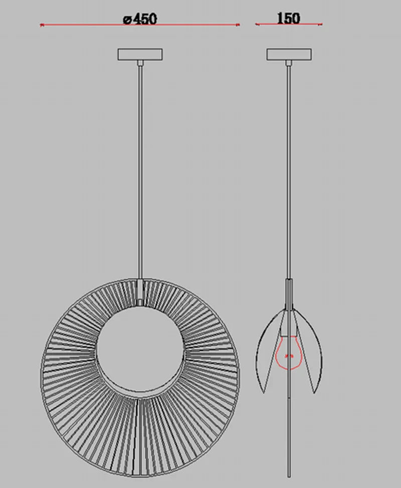 LED Pendant Light: Designer Forestier Oyster Lamp for Loft Bedroom Decor