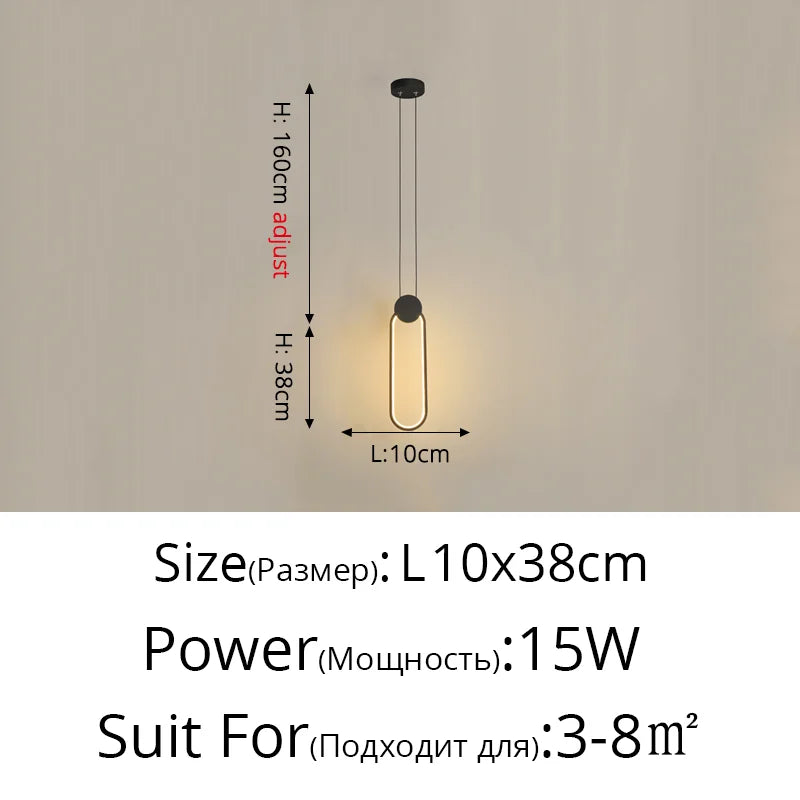 Modern LED Pendant Lights for Living Room Bedroom Bar Decor Lighting