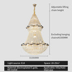 Crystal Chandelier: Elegant European Luxury Lighting for Living Room, Restaurant, and Bedroom
