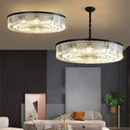 Retro Crystal Ceiling Chandelier for Living Dining Room, Industrial Vintage Hanging Light